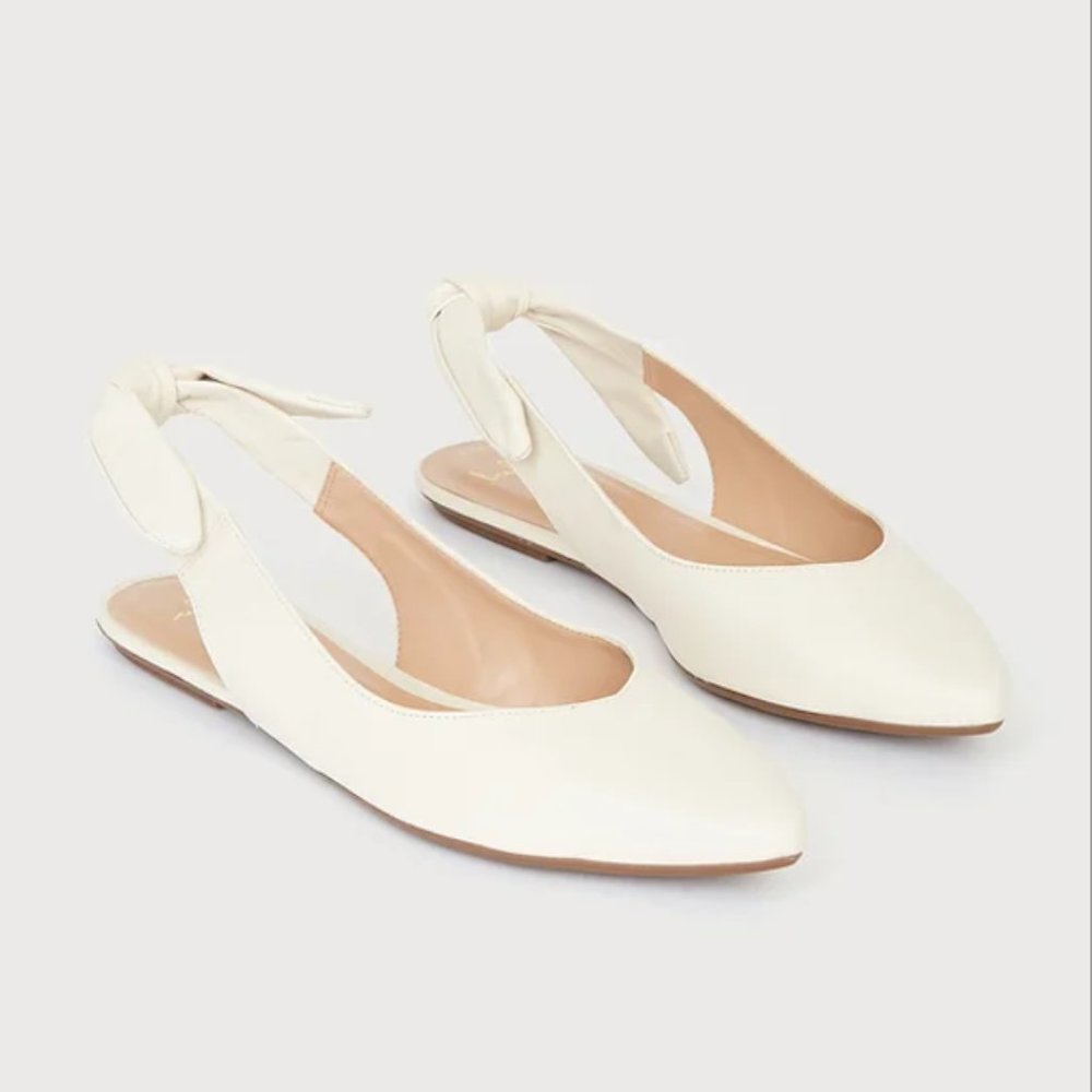 Lulu's • leather slingback flats - Picture 3 of 6